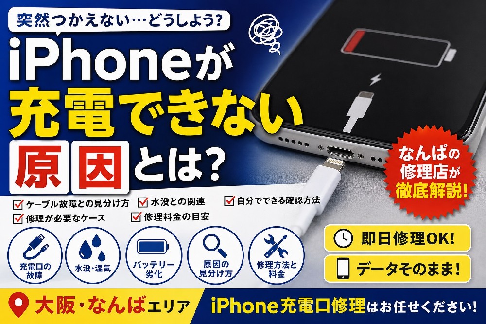 iPhoneが充電できない原因とは？｜なんばの修理店が対処法を徹底解説【2026年最新版】