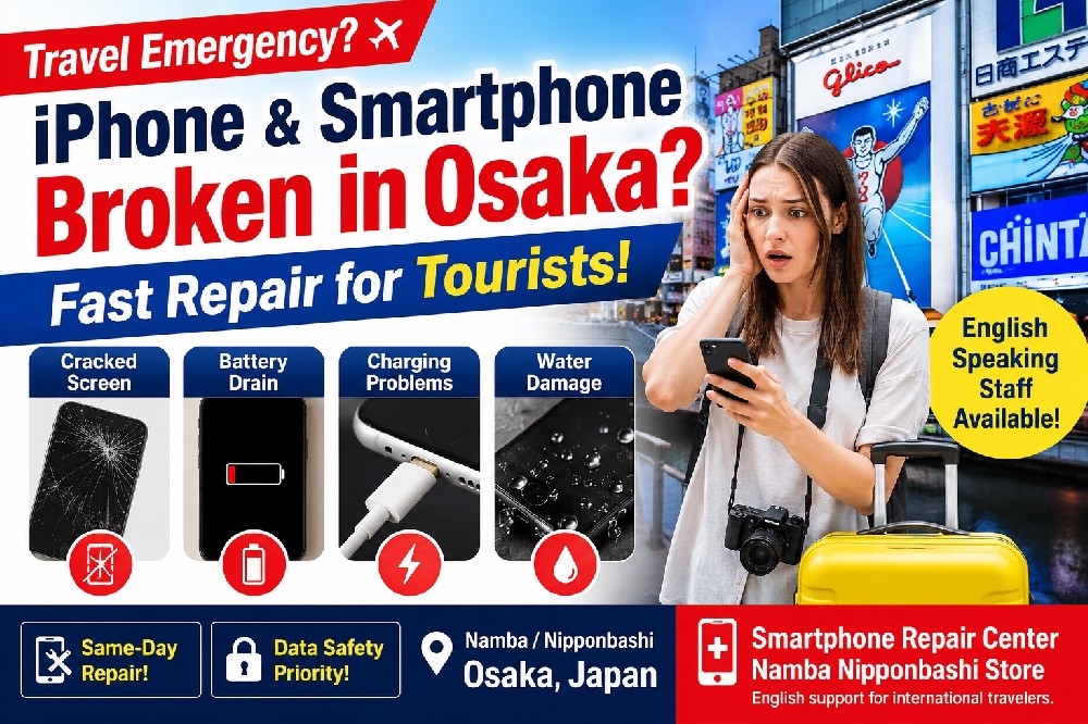 Emergency iPhone Repair in Osaka | English Smartphone Repair Near Namba & Nipponbashi